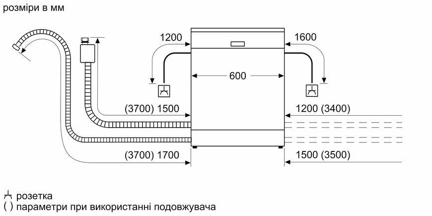 Вбудована посудомийна машина Bosch SMV26EX14K фото